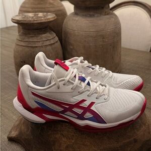 ASICS
Solution Speed FF 3 Women's Tennis Shoe White and Red Athletic Shoes